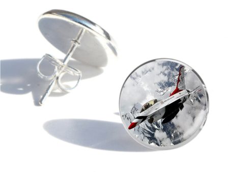 US AirForce Show Fighting Falcon F16 Designed Stud Earrings on Sale