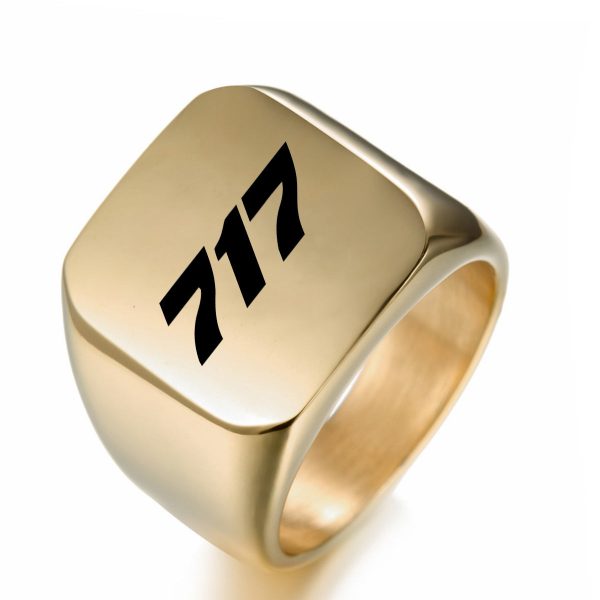 717 Flat Text Designed Men Rings For Discount