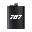 787 Flat Text Designed Stainless Steel Hip Flasks Sale