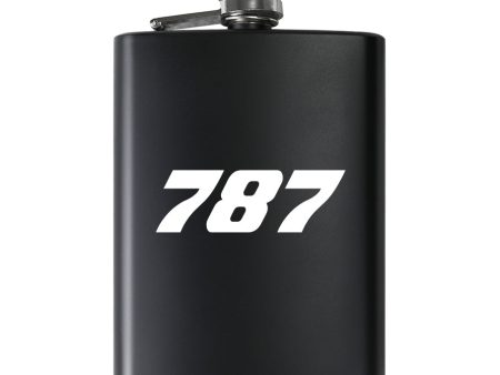 787 Flat Text Designed Stainless Steel Hip Flasks Sale