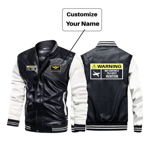 Warning May Constantly Talk About Aviation Designed Stylish Leather Bomber Jackets Hot on Sale