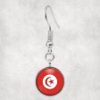 Tunisia Flag Designed Earrings For Cheap