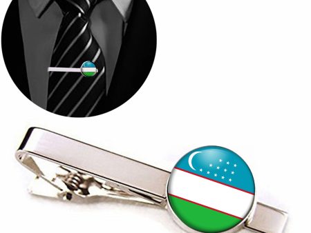 Uzbekistan Flag Designed Tie Clips For Discount