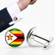 Zimbabwe Flag Designed Cuff Links Online Hot Sale