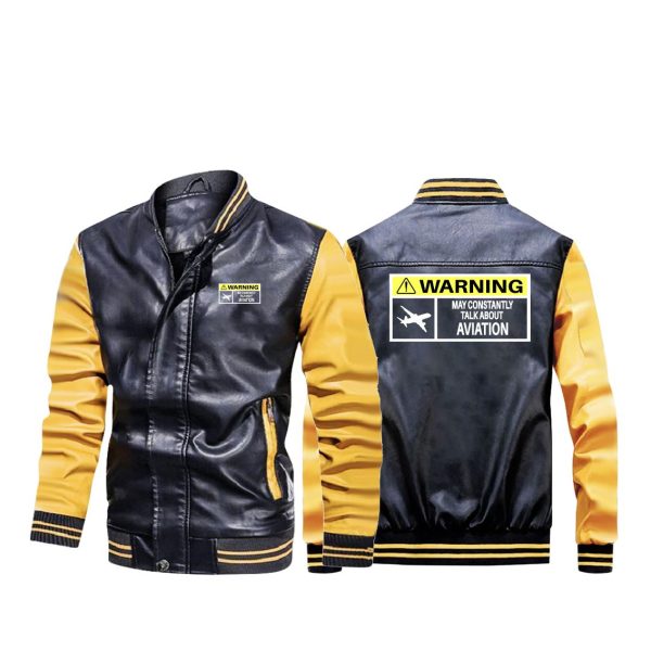 Warning May Constantly Talk About Aviation Designed Stylish Leather Bomber Jackets Hot on Sale