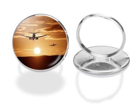 Two Aeroplanes During Sunset Designed Rings For Sale