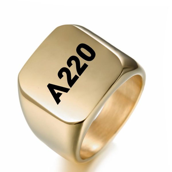 A220 Flat Text Designed Men Rings Supply