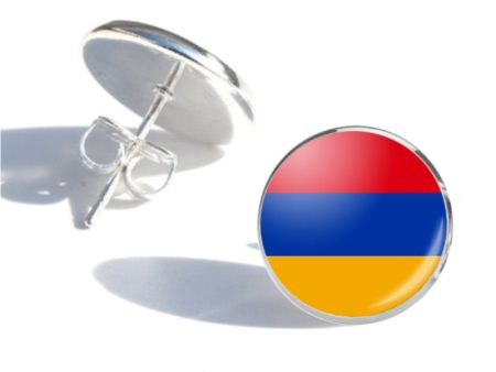 Armenia Flag Designed Stud Earrings Online Hot Sale