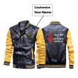 Trust Me I m an Air Traffic Controller Designed Stylish Leather Bomber Jackets Sale