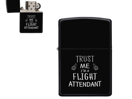 Trust Me I m a Flight Attendant Designed Metal Lighters Online Hot Sale