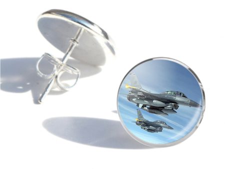 Two Fighting Falcon Designed Stud Earrings Supply