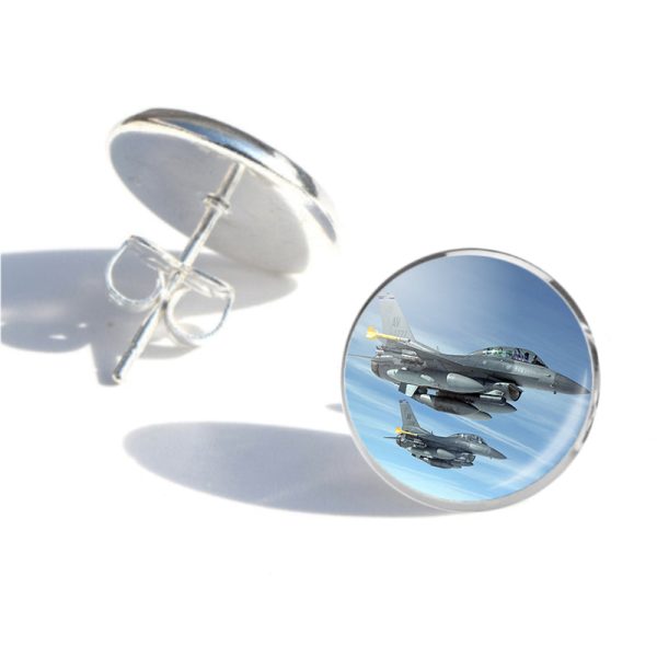 Two Fighting Falcon Designed Stud Earrings Supply