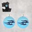 US Navy Blue Angels Designed Wooden Drop Earrings For Discount