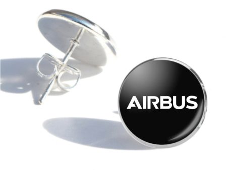 Airbus & Text Designed Stud Earrings Online Sale