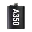 A350 Text Designed Stainless Steel Hip Flasks Supply