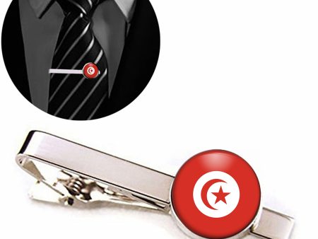 Tunisia Flag Designed Tie Clips on Sale