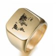 World Map (Text) Designed Men Rings For Discount