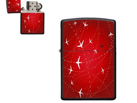 Travelling with Aircraft (Red) Designed Metal Lighters Cheap