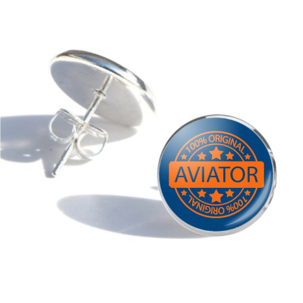 100 Original Aviator Designed Stud Earrings Online Hot Sale