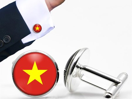 vietnam Flag Designed Cuff Links Discount