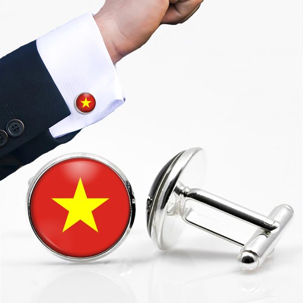 vietnam Flag Designed Cuff Links Discount