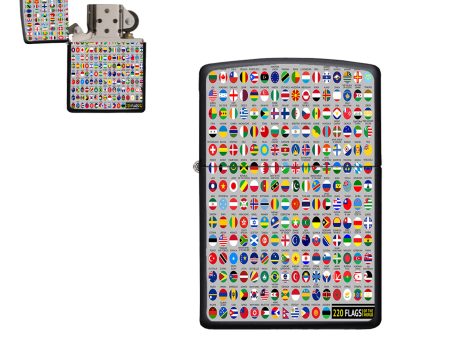 220 World s Flags Designed Metal Lighters Discount