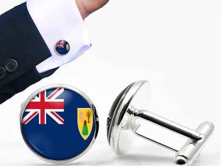 Turks and caicos Islands Flag Designed Cuff Links For Sale