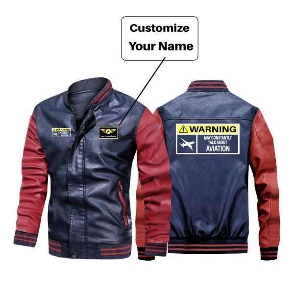 Warning May Constantly Talk About Aviation Designed Stylish Leather Bomber Jackets Hot on Sale