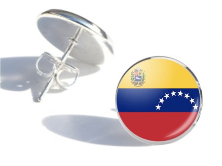 Venezuella Flag Designed Stud Earrings Online