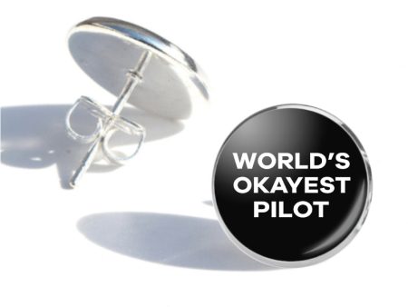 World s Okayest Pilot Designed Stud Earrings Supply