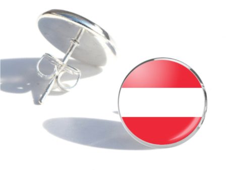 Austria Flag Designed Stud Earrings Online Hot Sale