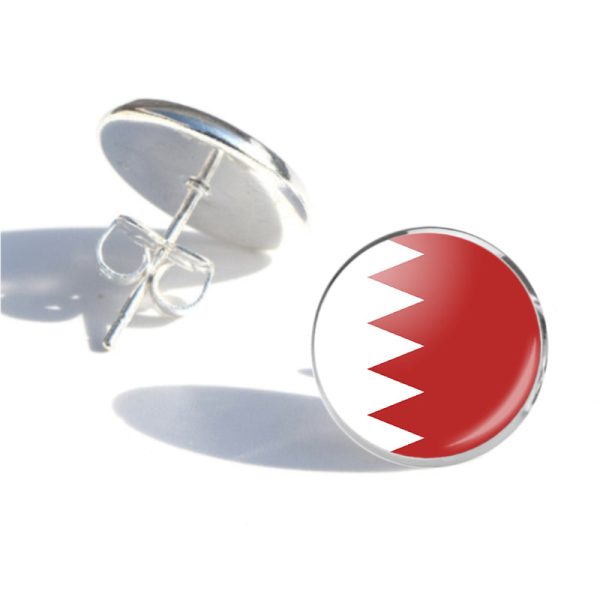 Bahrain Flag Designed Stud Earrings Sale