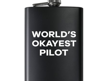 World s Okayest Pilot Designed Stainless Steel Hip Flasks For Discount