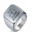 Trust Me I m a Flight Attendant Designed Men Rings For Discount