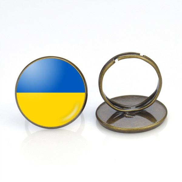 Ukraine Flag Designed Rings Online