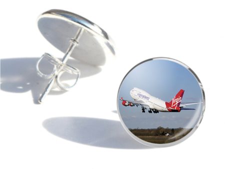 Virgin Atlantic Boeing 747 Designed Stud Earrings Sale