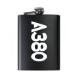 A380 Text Designed Stainless Steel Hip Flasks Online Hot Sale