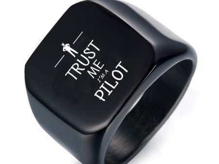 Trust Me I m a Pilot Designed Men Rings For Sale