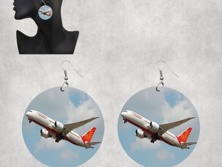 Air India s Boeing 787 Designed Wooden Drop Earrings Supply