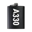 A330 Text Designed Stainless Steel Hip Flasks Discount