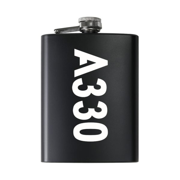 A330 Text Designed Stainless Steel Hip Flasks Discount