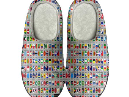 220 World s Flags Designed Cotton Slippers For Discount