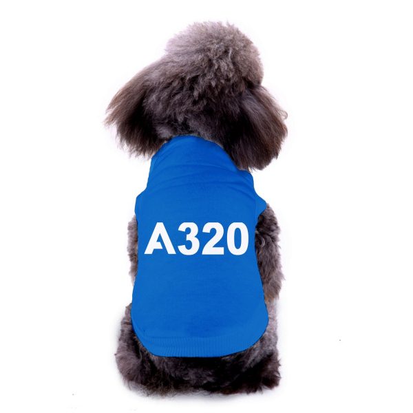 A320 Flat Text Designed Dog Pet Vests Fashion