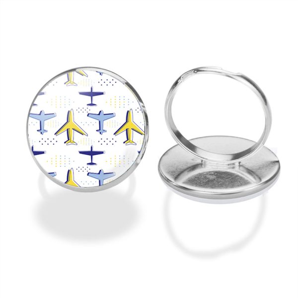 Very Colourful Airplanes Designed Rings Hot on Sale