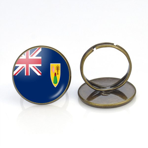 Turks and caicos Islands Flag Designed Rings Cheap