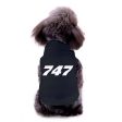 747 Flat Text Designed Dog Pet Vests Online Sale