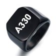 A330 Flat Text Designed Men Rings Online