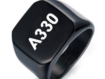 A330 Flat Text Designed Men Rings Online