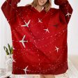 Travelling with Aircraft (Red) Designed Blanket Hoodies Discount