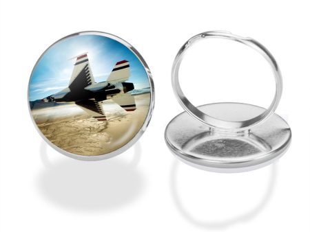 Turning Right Fighting Falcon F16 Designed Rings on Sale